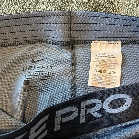 Men’s Nike Pro Tights 3/4 Blue Size Medium - Picture 9 of 9
